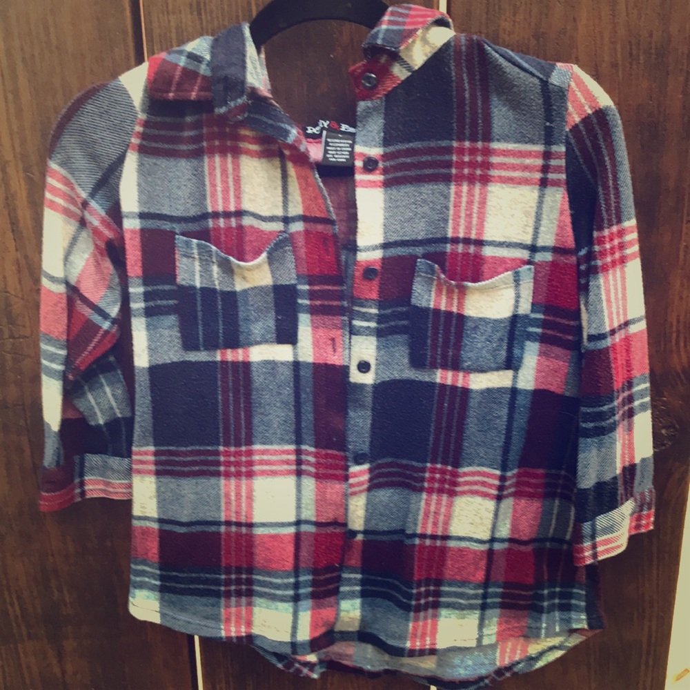 Red white and blue flannel
